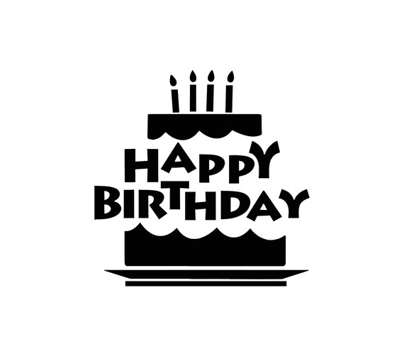 Happy Birthday Decal Vinyl Sticker/birthday Decal/birthday Etsy