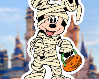 Disney Mickey Mouse in Mummy Costume Sticker | Waterproof