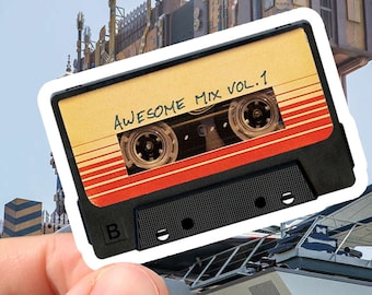 Guardians of the Galaxy Awesome Mix Volume 1 tape Sticker | Waterproof and UV proof