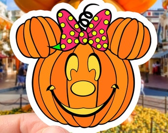 Disney Minnie Pumpkin Sticker | Waterproof