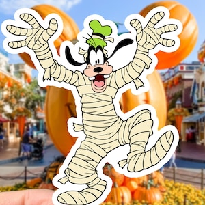Disney Goofy in Mummy Costume Sticker | Waterproof