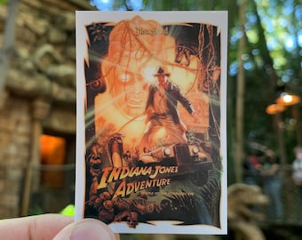 Disneyland Indiana Jones Adventure Sticker | Waterproof | Original Attraction Poster