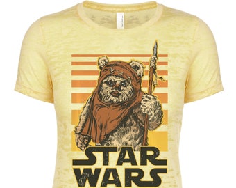 Disney Star Wars Ewok Return of the Jedi Burnout Tee | Vintage Distressed style | extremely soft