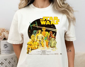 Star Wars vintage movie poster style Original Trilogy Comfort Colors Garment Dyed Unisex Shirt and Sweatshirt