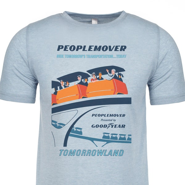 Disney's Peoplemover Original ride attraction poster T-shirt