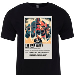 Star Wars: The Bad Batch T-shirt | Clone Force 99 Hunter Wrecker Tech Crosshair Echo Omega | Prequels | DTG Printed