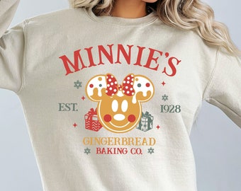 Disney Minnie's Gingerbread Baking Co. | Sand, White and Black crewneck sweatshirts and T-Shirts