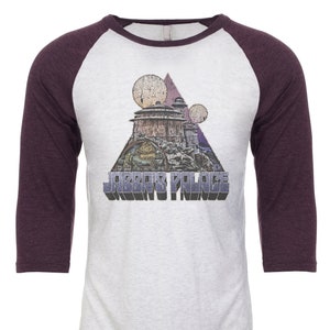 Disney Star Wars Jabba&#39;s Palace Return of the Jedi Baseball t-Shirt  | Vintage Distressed style | extremely soft tri-blend shirt