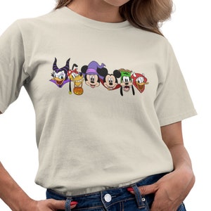 Disney Halloween Mickey & Friends in costume | Mickey Mouse Minnie Mouse Donald Duck Goofy Daisy Duck Pluto | DTG printed
