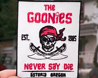 The Goonies Never Say Die Iron-On Patch | Custom Embroidered