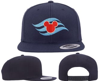 Chapeaux de croisière Disney | Broderie sur des chapeaux Flex Fit, des chapeaux « Dad » réglables et des chapeaux snapback plats