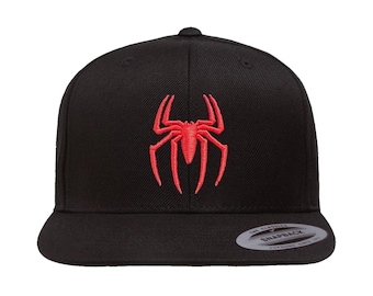 Marvel Spiderman Hat | Embroidered Flex Fit, SnapBack Flat Bill, "Dad" hat and Trucker
