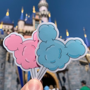 Disney Cotton Candy Stickers | Waterproof | Disney Food and Snacks