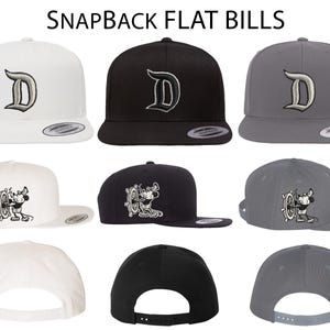 Disneyland D Steamboat Willie Musse Pigg 1928-kepsar | Broderade på SnapBack Flat Bills, FlexFits och justerbara "pappa"-kepsar SnapBack