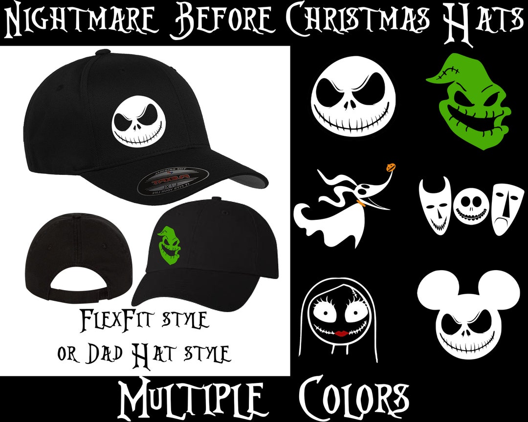 Disney\'s Nightmare Before Christmas Oogie Zero Boogie Sally Fit - & Ships US Skellington Etsy From Hat Hats Flex Jack Dad Hat