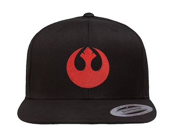 Casquettes avec logo Star Wars Rebel | Brodé sur une casquette Flex Fit, une casquette plate snapback, une casquette « papa », un camionneur ou un bonnet