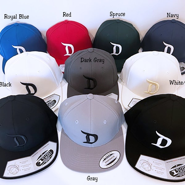 Disneyland "D" Hats | Embroidered on Flex Fit Hats, Adjustable "Dad" hats, SnapBack Flat Bill Hats, Beanies and Truckers