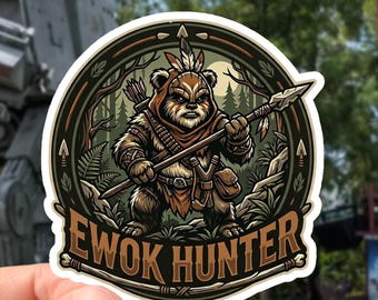 Star Wars Ewok Hunter waterproof Sticker