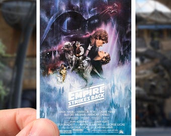 Sticker pour affiche de film Star Wars L'Empire contre-attaque | Sticker imperméable pour affiche de film originale de 1980