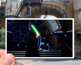 Star Wars Return of teh Jedi Luke Skywalker vs Darth Vader on Death Star Sticker