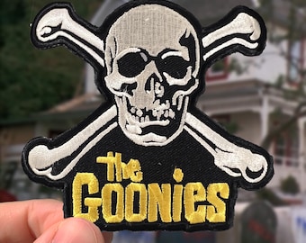 The Goonies Skull and Crossbones Iron-On Patch | Custom Embroidered