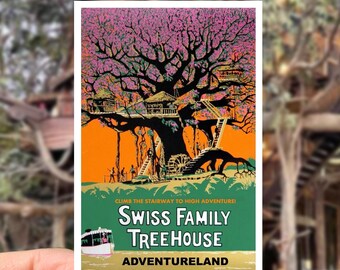 Disney's Swiss Family Treehouse Sticker | Waterproof | Original Attraction Poster
