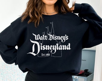 Walt Disney's Disneyland Vintage Established 1955 Sweatshirt and Hoodie | Distressed style