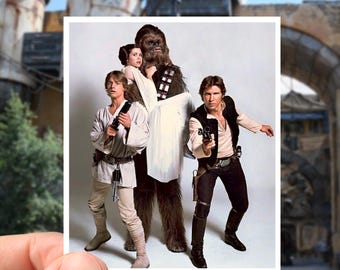 Star Wars Luke Skywalker, Princess Leia, Han Solo and Chewbacca waterproof Sticker