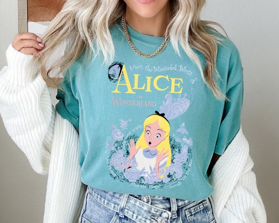 Disney Alice in Wonderland Unisex Shirt and Sweatshirt Vintage Disneyland Original Attraction Poster Etsy
