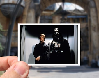 Star Wars Return of the Jedi Luke Skywalker and Darth Vader in Elevator on Endor Sticker