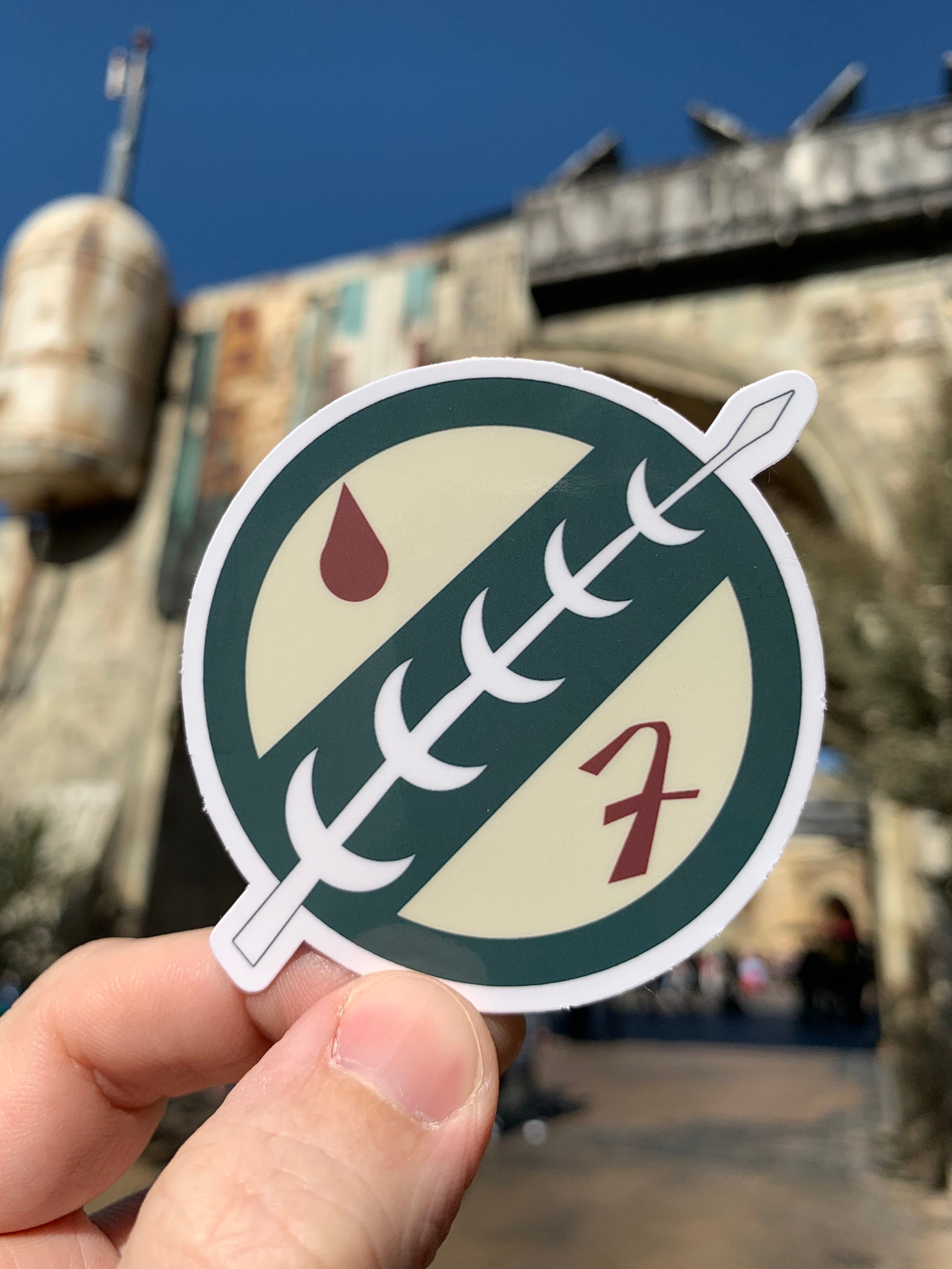 Star Wars Boba Fett Mandalorian Crest waterproof Sticker