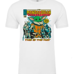 Star Wars The Mandalorian Comic Book Cover Sweatshirt and T-Shirt This Is The Way Mythosaur Baby Yoda Grogu Din Djarin image 6