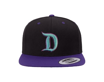 Disneyland "D" 2 color Logo Hats | Embroidered on Flex Fit Hats, Adjustable "Dad" hats, SnapBack Flat Bill Hats and Truckers