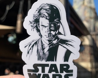 Star Wars Anakin Skywalker Darth Vader split waterproof Sticker
