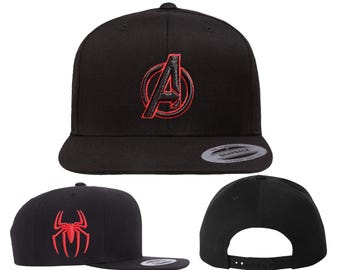 Avengers Spiderman Hat | Embroidered Flex Fit, SnapBack Flat Bill, and "Dad" hats