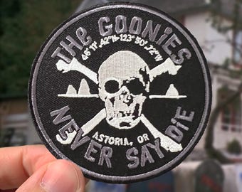 The Goonies Map Coordinates Iron-On Patch | Custom Embroidered