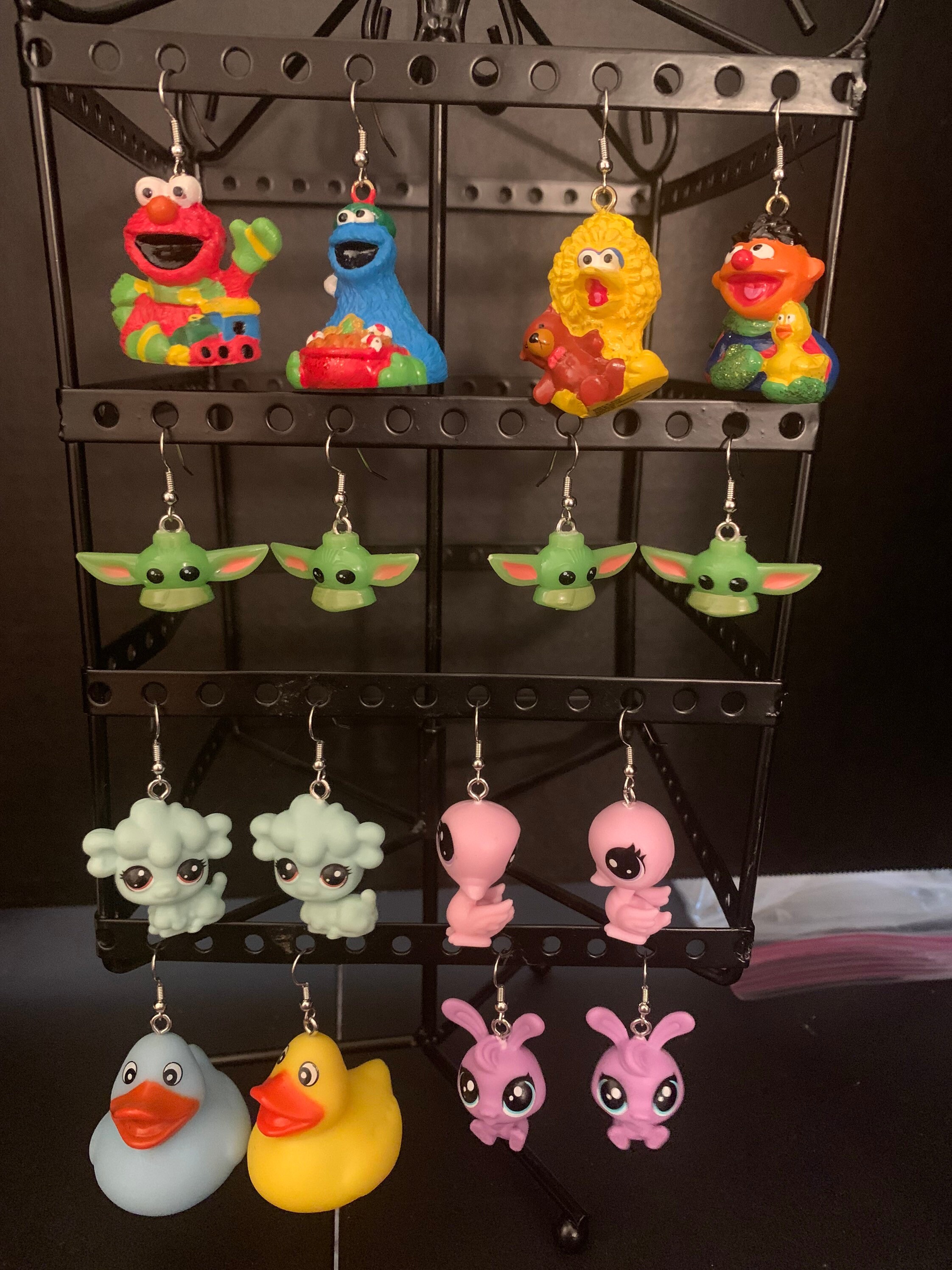 Character earrings Etsy