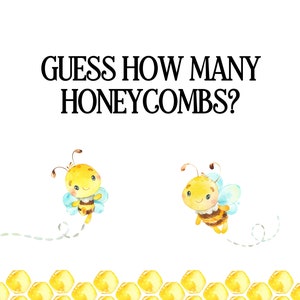 Printable Baby Shower Games, Guess How Many Honeycombs, Mommy to Bee ...