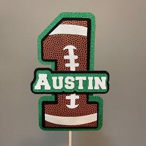 Football first birthday, cake topper, 1st birthday, football party, game time, first down, rookie, touchdown, decorations, smash cake