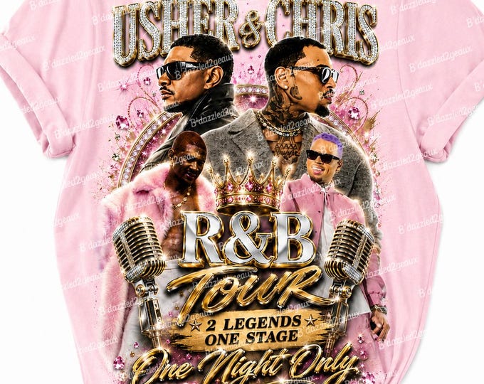 Dope, Elegant Chris Brown and Usher Concert Tour T-Shirt