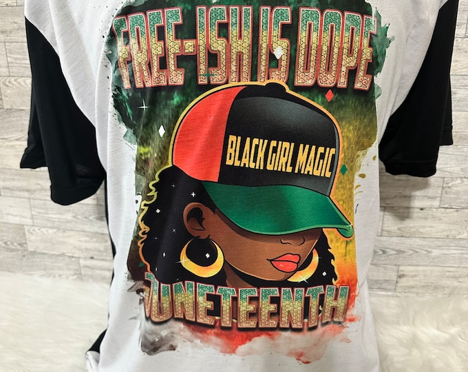 Free-ish Is Dope Juneteenth Blackout T-Shirt