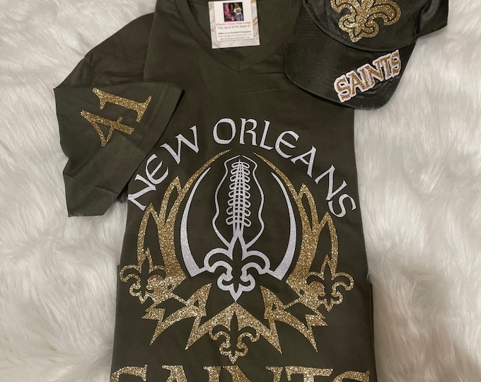 NOLA Inspired Saints Team Shirts and Cap   Set!