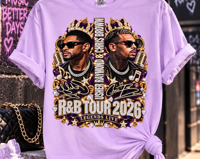 Dope, Elegant Vibes Usher & Chris Brown Inspired R N B Concert T-Shirt