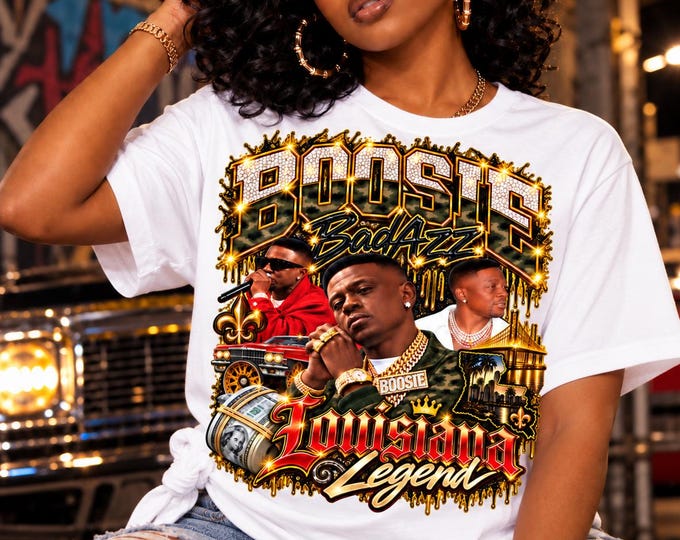 Boosie BadAzz Louisiana Legend Shirt | Southern Hip Hop Rap Louisiana Rapper Graphic T-Shirt | Vintage Style Concert Fan Tee