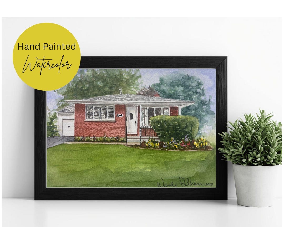 Custom Watercolor House Portrait | Personalized Home Painting From ...