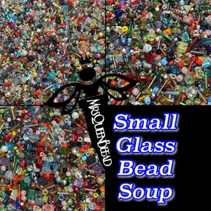 7oz or 15oz All Small Glass Bead Soup 1mm-6mm Huge Variety of Tiny Beautiful Beads