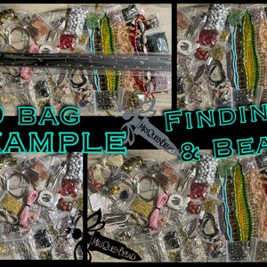 60 bags of NEW Beads & Findings Mixed Fun Lot mystery Huge Variety