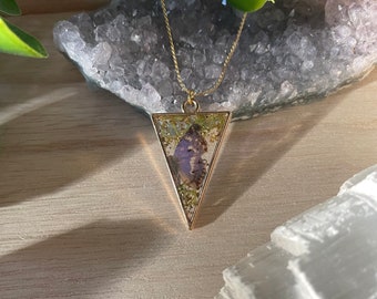 Gold Blue Butterfly necklace