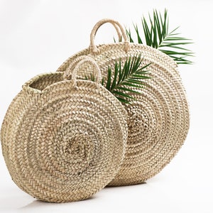 Bolso Redondo De Paja