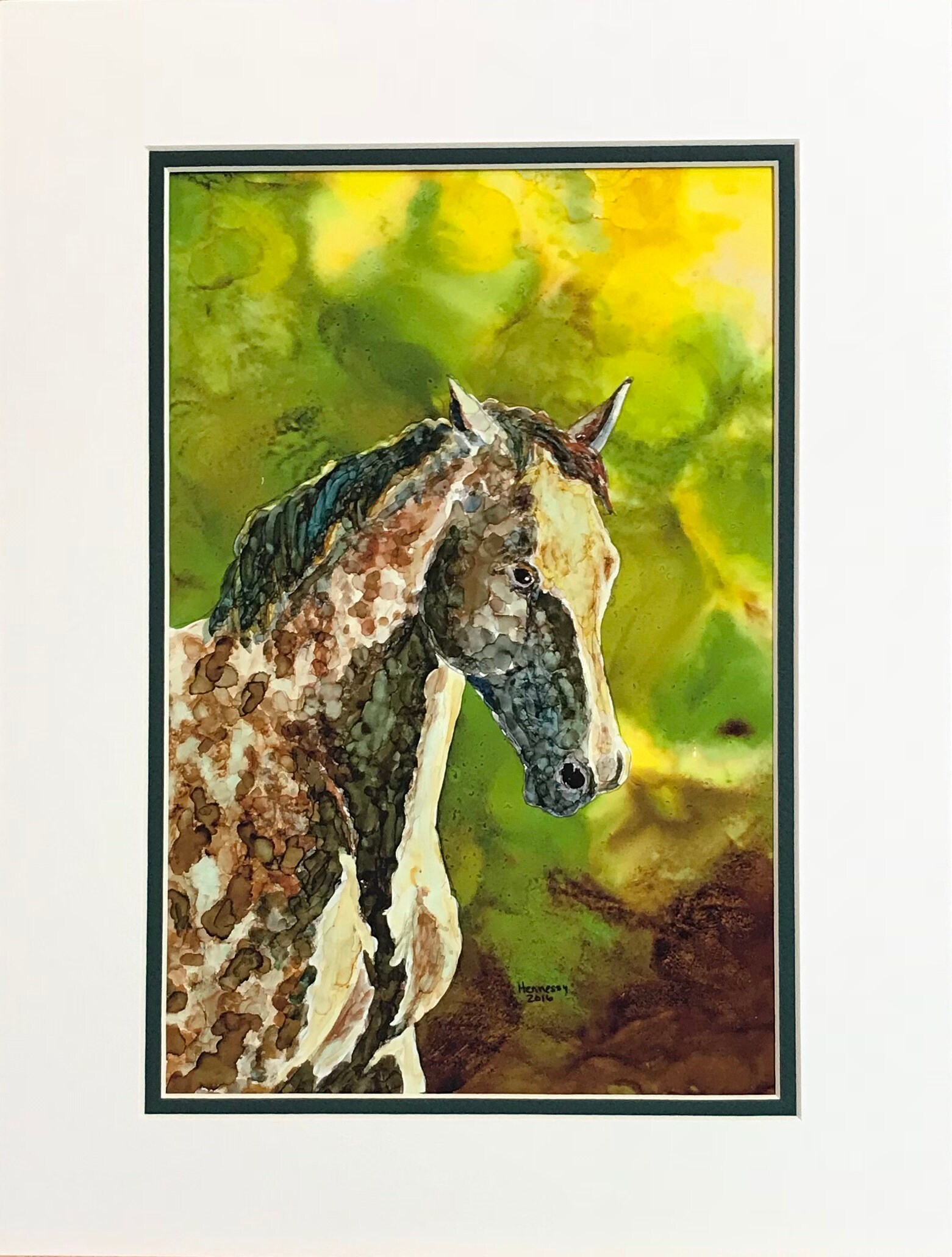 Appaloosa Horse Giclee Art Print Equine Art Alcohol Ink - Etsy